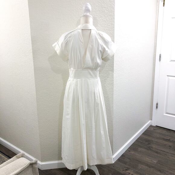 Anthropologie Maeve Poplin Midi Shirt Dress 8 - Picture 7 of 12